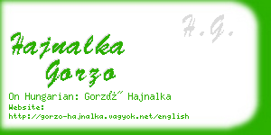 hajnalka gorzo business card